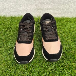 Reebok Classic Nylon Sneakers Women Size 10 Beige Black Running Casual‎ Shoes